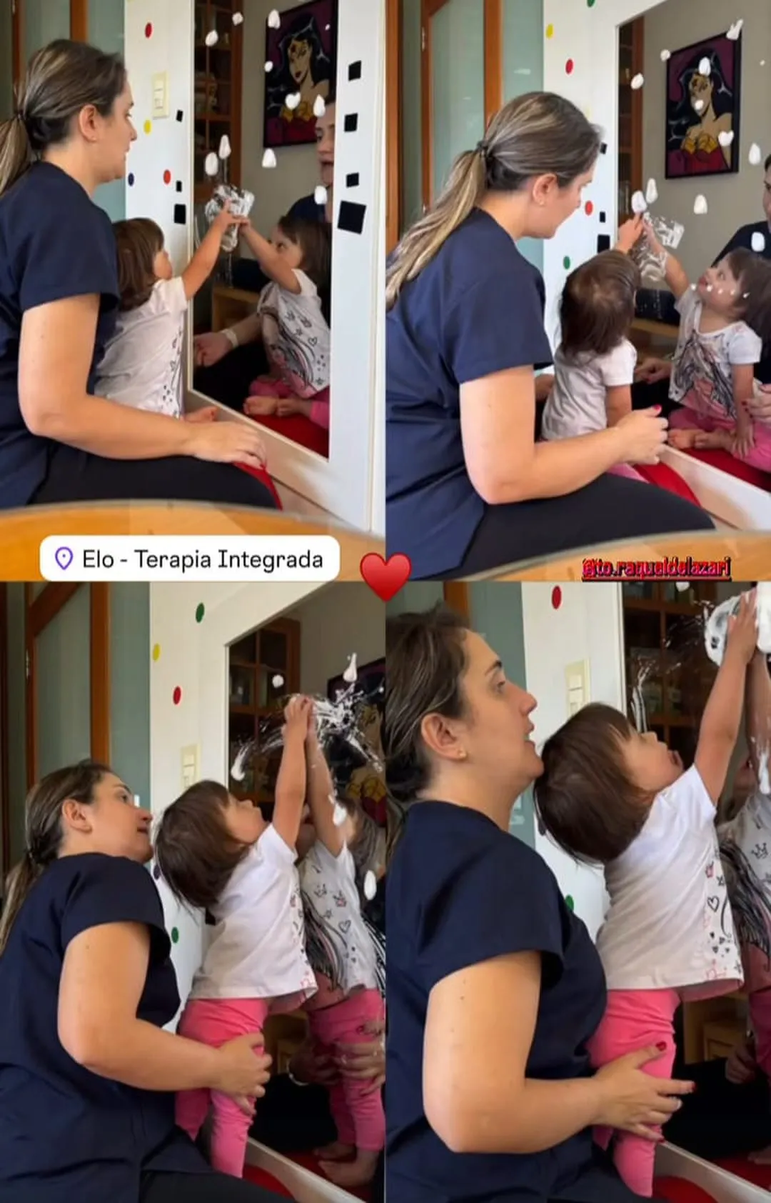 Sessão de estimulação precoce em Santo André com bebê e terapeuta