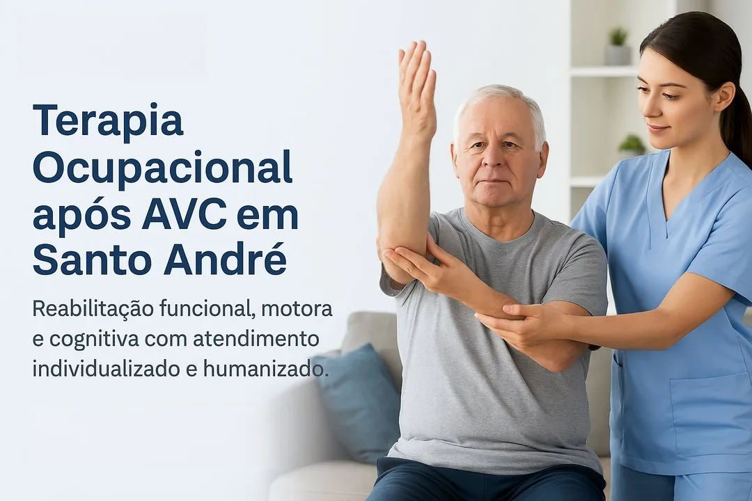 Sessão de terapia ocupacional após AVC em Santo André